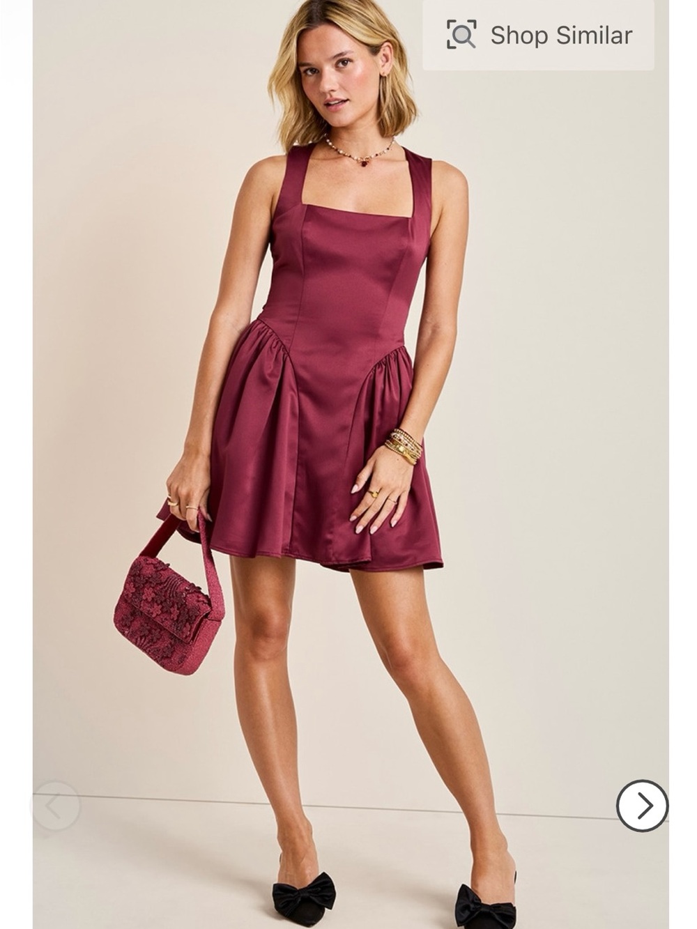 Francesca's Collections Rich Burgundy Dress